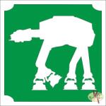  5x5 cm-es Csillámtetoválás sablon -Star Wars, Birodalmi lépegető 275 - mkkreativ