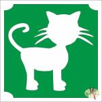  5x5 cm-es Csillámtetoválás sablon -Cica 279 - mkkreativ