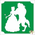  5x5 cm-es Csillámtetoválás sablon - Szépség és a Szörnyeteg 391 - mkkreativ