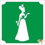 Body Deco 5x5 cm-es Csillámtetoválás sablon - Hercegnő 11