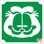  5x5 cm-es Csillámtetoválás sablon - Garfield 60 - mkkreativ