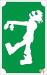  8x5 cm-es Csillámtetoválás sablon - Zombi 110 - mkkreativ