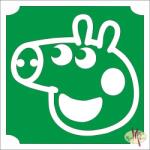 Body Deco 5x5 cm-es Csillámtetoválás sablon - Peppa malac 112