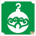 Mk Body Deco Csillámtetoválás sablon 5x5 cm - Karácsonyi gömb 471