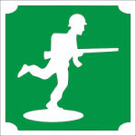 KiviArt 5x5 cm-es Csillám tetoválás sablon - Játék katona 389