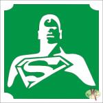  5x5 cm-es Csillámtetoválás sablon - Superman 211 - mkkreativ