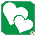 Body Deco 5x5 cm-es Csillám tetoválás sablon - Szívek 52