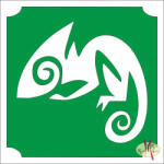 Mk Body Deco 5x5 cm-es Csillámtetoválás sablon -Gekko 345