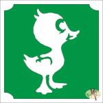  5x5 cm-es Csillámtetoválás sablon - Kiskacsa 113 - mkkreativ