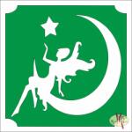 Body Deco 5x5 cm-es Csillámtetoválás sablon - Tündér 242