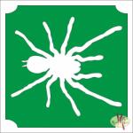 Body Deco 5x5 cm-es Csillámtetoválás sablon - Madárpók 139