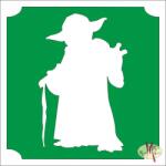 Body Deco 5x5 cm-es Csillám tetoválás sablon - Star Wars, Yoda 293