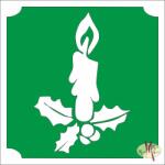  5x5 cm-es Csillám tetoválás sablon - Karácsonyi gyertya 24 - mkkreativ