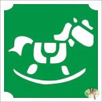  5x5 cm-es Csillámtetoválás sablon - Hintaló 79 - mkkreativ