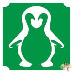  5x5 cm-es Csillámtetoválás sablon - Pingvin 219 - mkkreativ