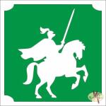 KiviArt 5x5 cm-es Csillámtetoválás sablon - Lovag 411