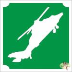 KiviArt 5x5 cm-es Csillámtetoválás sablon - Helikopter 216
