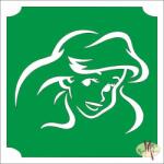 Body Deco 5x5 cm-es Csillámtetoválás sablon - Ariel a kis hableány 157