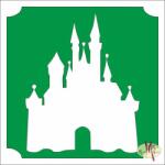 Body Deco 5x5 cm-es Csillámtetoválás sablon -Kastély 95