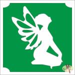 Body Deco 5x5 cm-es Csillámtetoválás sablon - Tündér 177