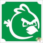  5x5 cm-es Csillám tetoválás sablon - Angry birds 262 - mkkreativ