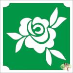  5x5 cm-es Csillám tetoválás sablon - Rózsa 47