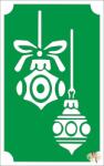  8x5 cm-es Csillámtetoválás sablon - Karácsonyi dísz 45