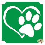  5x5 cm-es Csillám tetoválás sablon - Mancs, kutya 407 - mkkreativ