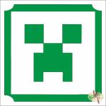  5x5 cm-es csillámtetoválás sablon - Minecraft 98 - mkkreativ