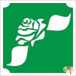  5x5 cm-es Csillámtetoválás sablon - Rózsa 46 - mkkreativ