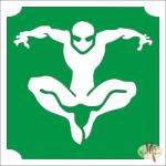  5x5 cm-es Csillámtetoválás sablon - Pókember 310 - mkkreativ