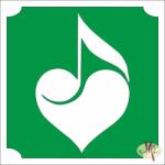  5x5 cm-es Csillámtetoválás sablon - Szív hangjegy 439 - mkkreativ