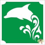  5x5 cm-es Csillámtetoválás sablon - Delfin 58 - mkkreativ