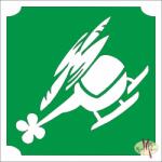 KiviArt 5x5 cm-es Csillámtetoválás sablon - Helikopter 280