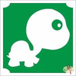  5x5 cm-es Csillámtetoválás sablon - Teknős 356 - mkkreativ