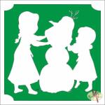 Body Deco 5x5 cm-es Csillámtetoválás sablon - Jégvarázs 409