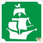 KiviArt 5x5 cm-es Csillámtetoválás sablon - Vitorlás hajó 145