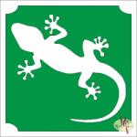  5x5 cm-es csillámtetoválás sablon - Gekko 366 - mkkreativ