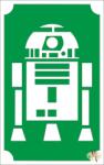  8x5 cm-es Csillámtetoválás sablon - Star Wars, R2-D2 130 - mkkreativ