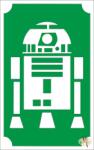 Mk Kreatív Stúdió 8x5 cm-es Csillámtetoválás sablon - Star Wars, R2-D2 130