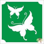  5x5 cm-es Csillám tetoválás sablon - Lepkék 68 - mkkreativ