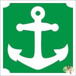 KiviArt 5x5 cm-es Csillámtetoválás sablon - Horgony 230