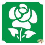  5x5 cm-es Csillámtetoválás sablon - Rózsa 392 - mkkreativ