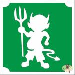 KiviArt 5x5 cm-es Csillámtetoválás sablon - Kis ördög 316