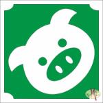 Body Deco 5x5 cm-es Csillámtetoválás sablon - Malac 305