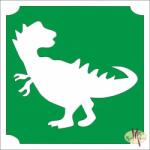 5x5 cm-es Csillámtetoválás sablon - T Rex dino 239 - mkkreativ