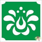  5x5 cm-es Csillámtetoválás sablon - Magyar motívum virág 256 - mkkreativ