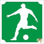 KiviArt 5x5 cm-es Csillámtetoválás sablon - Focista 134