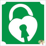 Body Deco Mk Body Deco Csillámtetoválás sablon 5x5 cm-es - Szív lakat 465