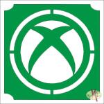  5x5 cm-es Csillámtetoválás sablon - XBOX 405 - mkkreativ